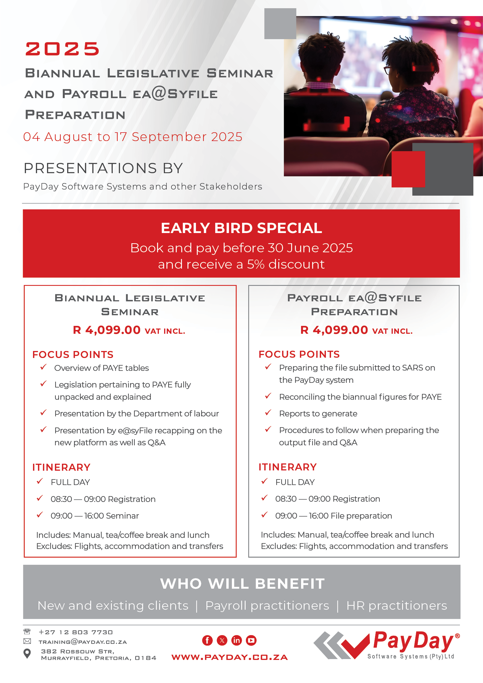 2025 Biannual Legislative Seminar and Payroll e@syFile Preparation